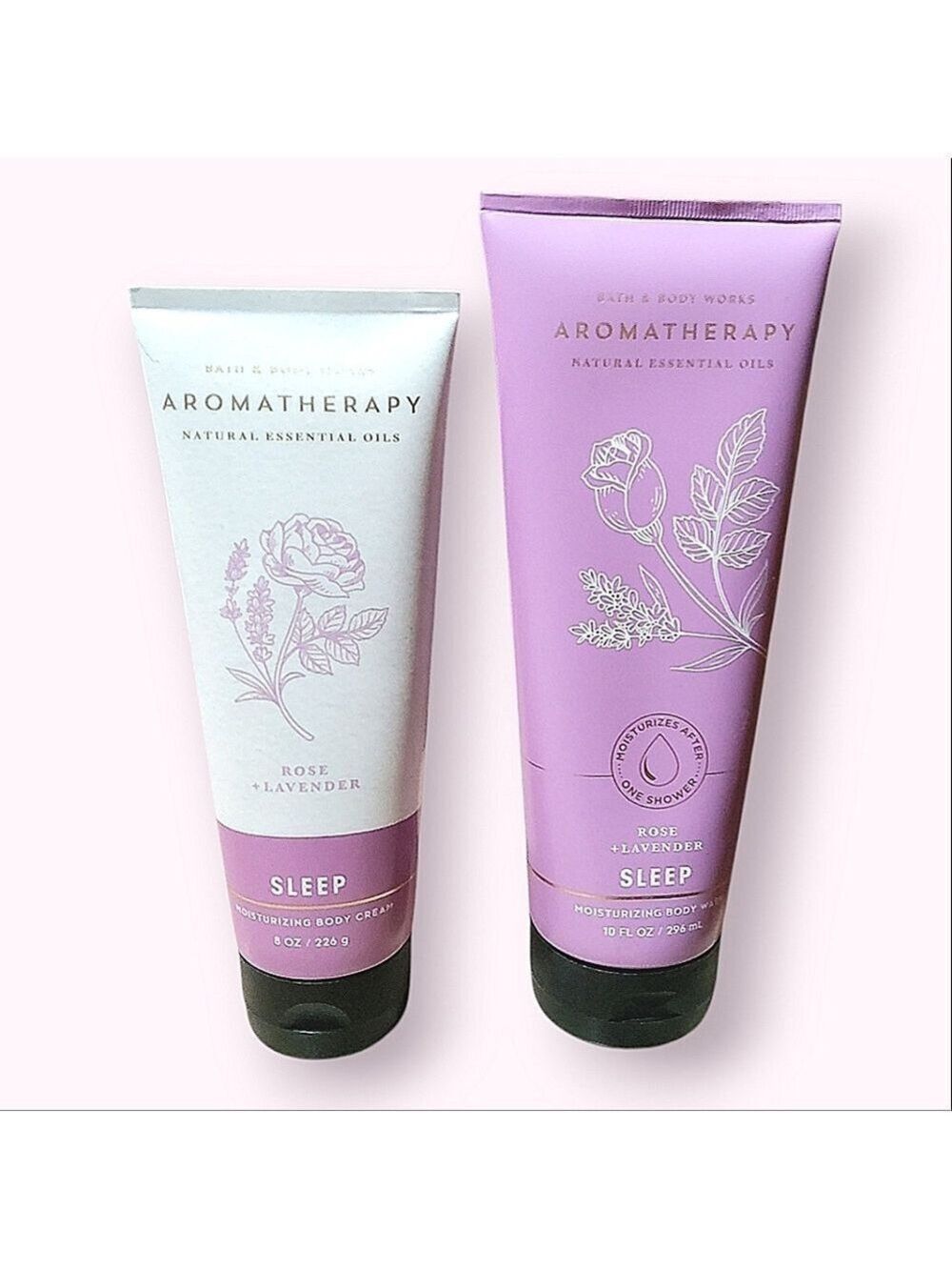 ROSE LAVENDER MOISTURIZING BODY WASH & BODY CREAM BY BATH & BODY WORKS